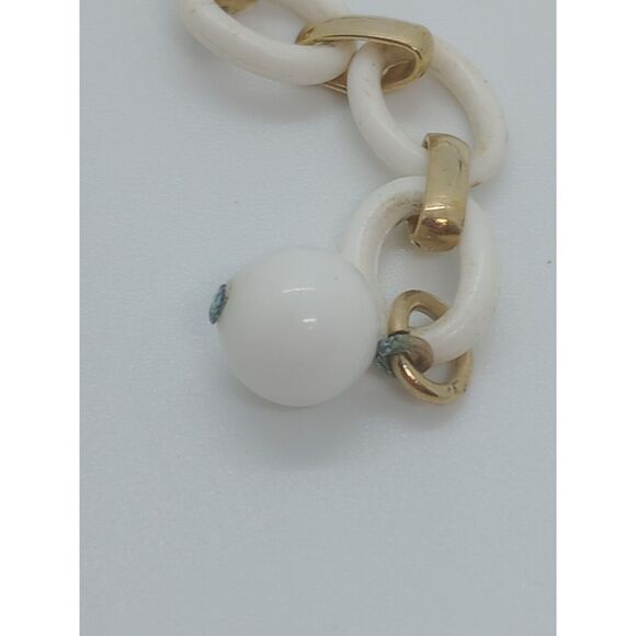 Vintage Coro Pegasus Design White Gold Tone Link 13-17" Hook Clasp Necklace - Picture 5 of 9